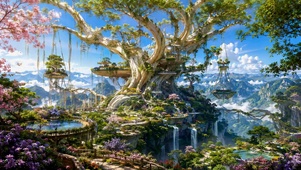 天空花树仙境