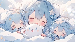 小女孩和萌宠