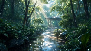 晴光落雨廊