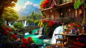 治愈山间木屋