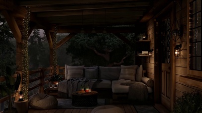 雨夜森林小屋