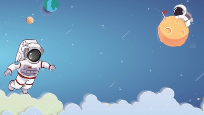 儿童节宇航员航天童年卡通片