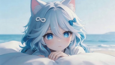 海边可爱女孩