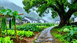 治愈乡村小雨4K