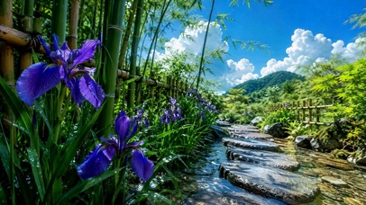 竹径花溪