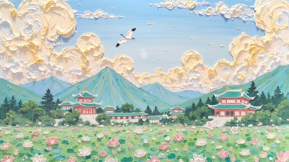 夏·繁花飞鸟入画来