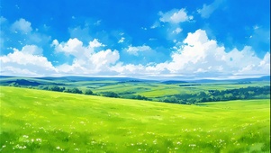 蓝天草地