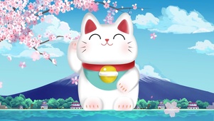 樱花招财猫