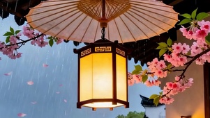 雨天树木带鱼屏