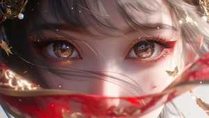 美女眨眼