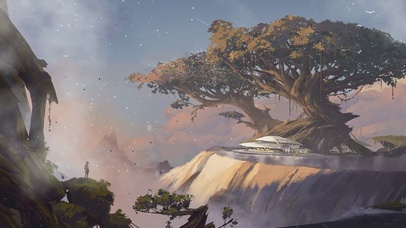 4K 唯美治愈油画森林插画风景