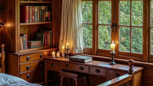 【雨景】简约复古卧室