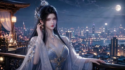 月夜都市古风女神