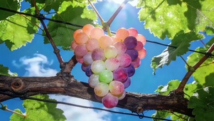 七彩葡萄感受阳光