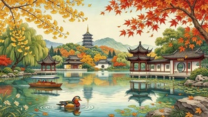 秋天的园林