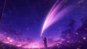 唯美星夜少女