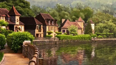 中世纪村庄早晨