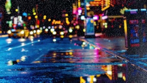 4k 雨中街道（ 一）