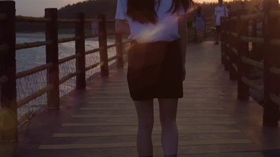 4K逆光唯美清纯女孩