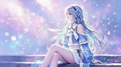 唯美梦幻星空阶少女