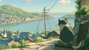 街角的猫咪
