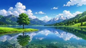 湖山独树