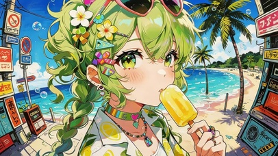 夏日冰棒女孩