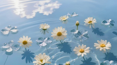 水中花朵
