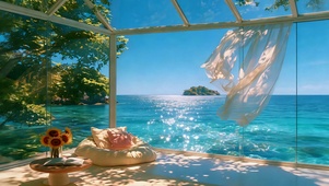 深蓝色的海屋
