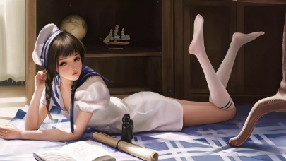 4k 制服jk白丝动漫美少女