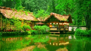 山间茅草屋