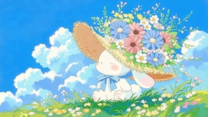 草帽上开着一整个春天