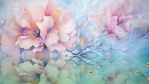 唯美花卉ai插画