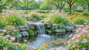 护眼公园小溪流