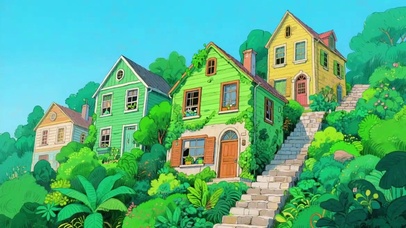 唯美的房屋风景