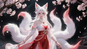 九尾狐耳古风狐妖阿狸