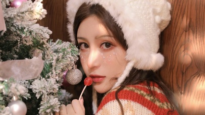 圣诞节美女