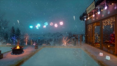 烟花雪天新年别墅温泉