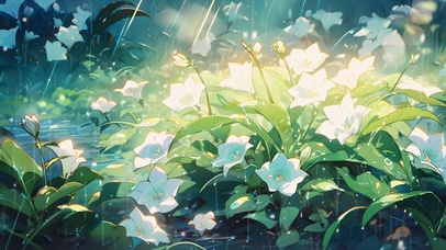 雨中小花