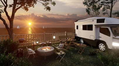 大海旅行露营生活