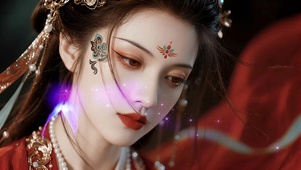 敦煌壁画红装美女2