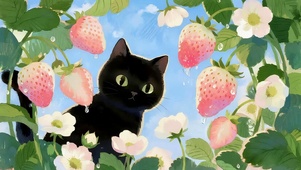 草莓小黑猫
