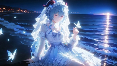 甘雨丨岸畔潮生丨