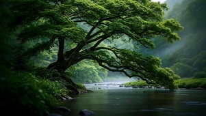 溪畔古榕