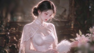 温柔粉旗袍少女