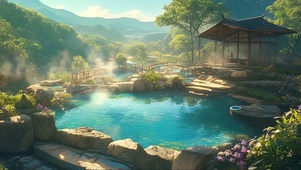 山林迷雾温泉