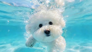 水下可爱狗狗