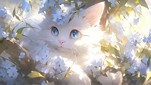 树上的小猫