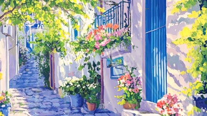 护眼花草树木带鱼屏