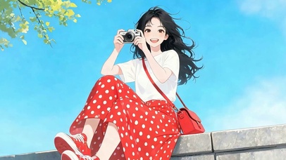 拍照女孩